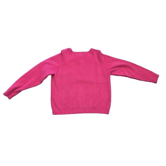 Select + Trade Fuzzy Cozy Pink Sweater Henley Pullover Stretch XL - Picture 2 of 5